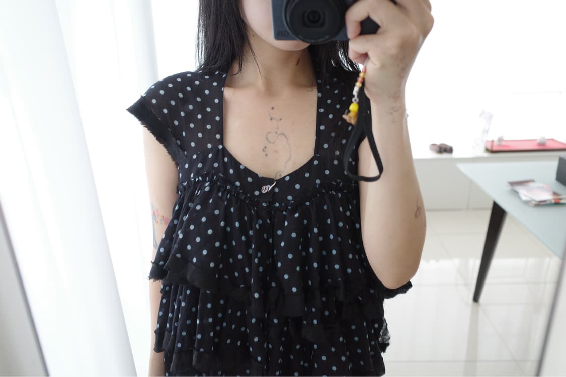 Blue dot frill dress 상품이미지7