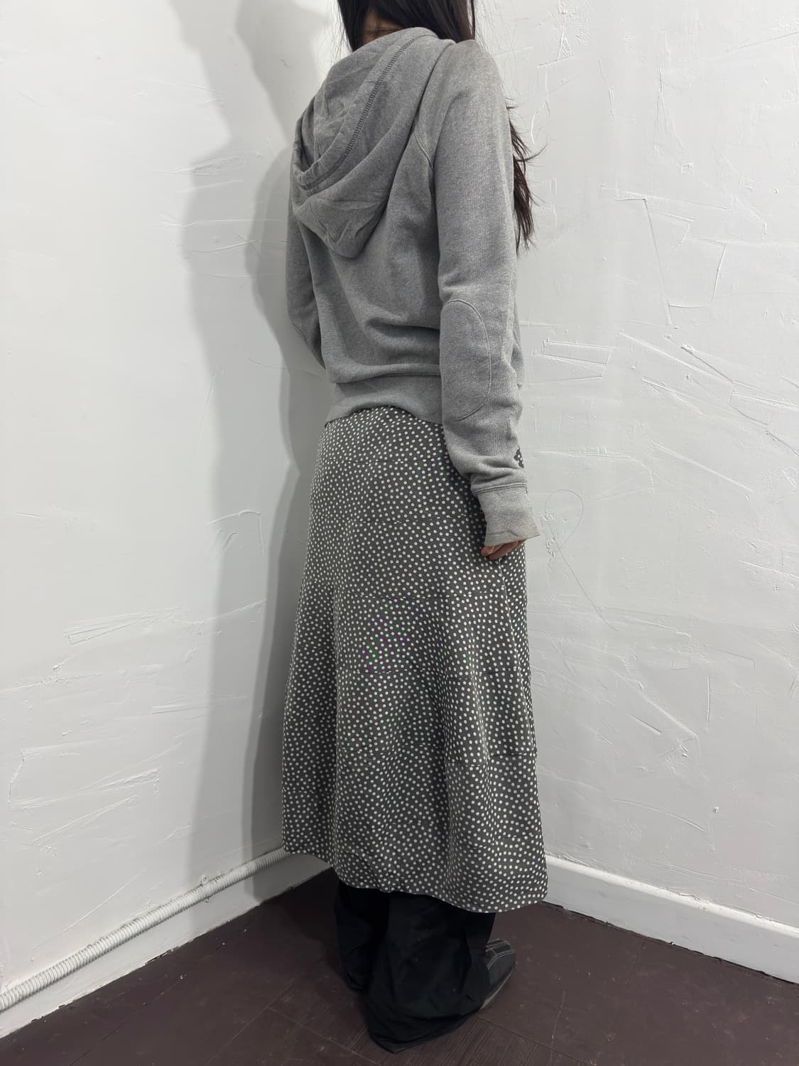 lover’s birthday soft gray dot skirt 상품이미지5