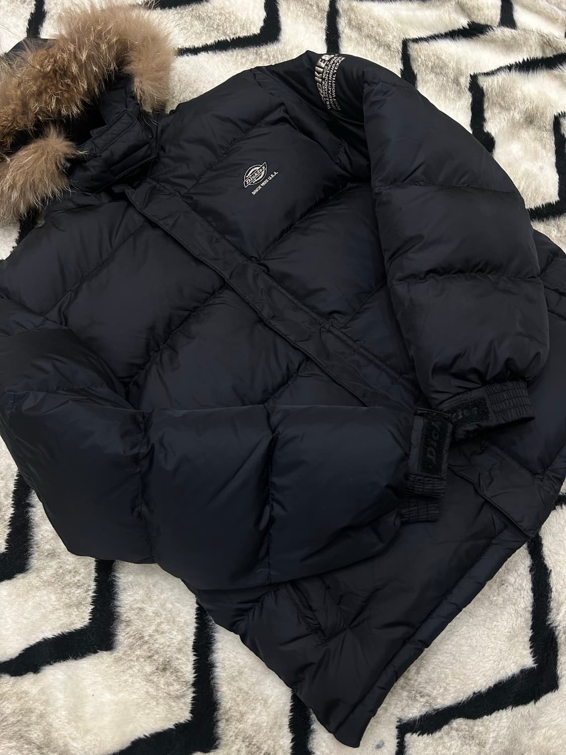 [XL]디키즈 후드퍼 패딩 자켓/블랙 상품이미지2