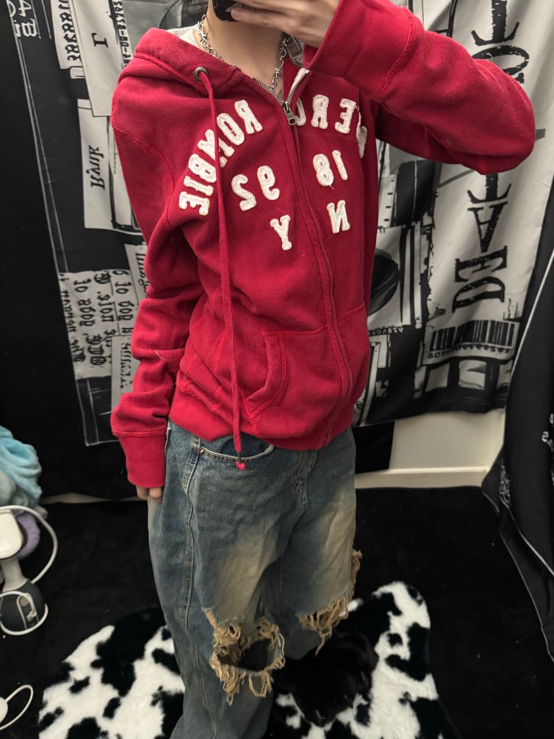 아베크롬비 후드집업 택사이즈 L 상품이미지3