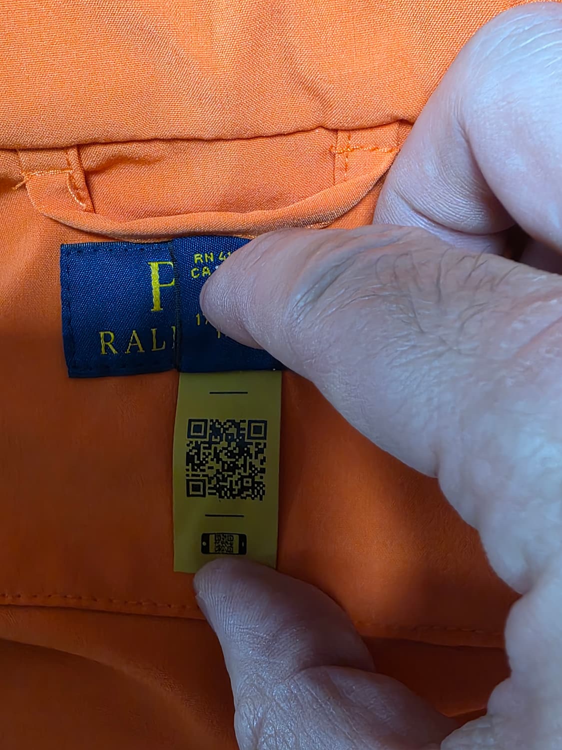 폴로 랄프로렌 오렌지색 바람막이 후드 자켓 윈드브레이커 성인 95오렌지색 상품이미지4