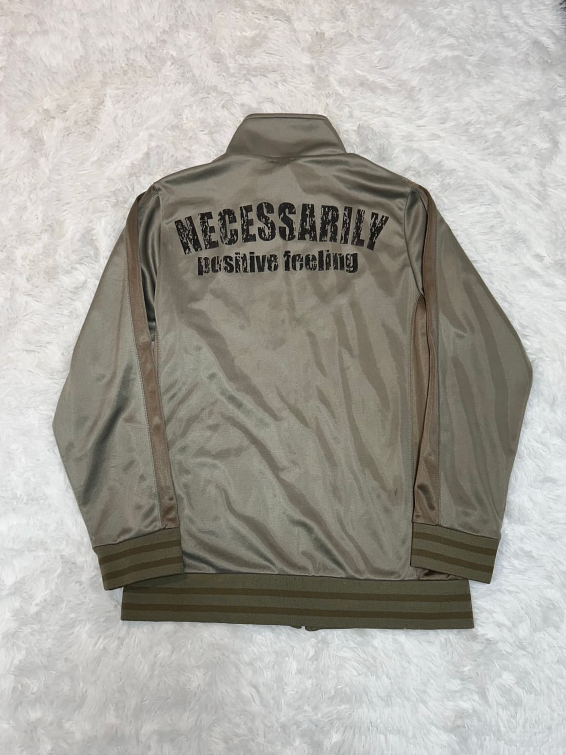 vintage khaki jersey zip-up 상품이미지5