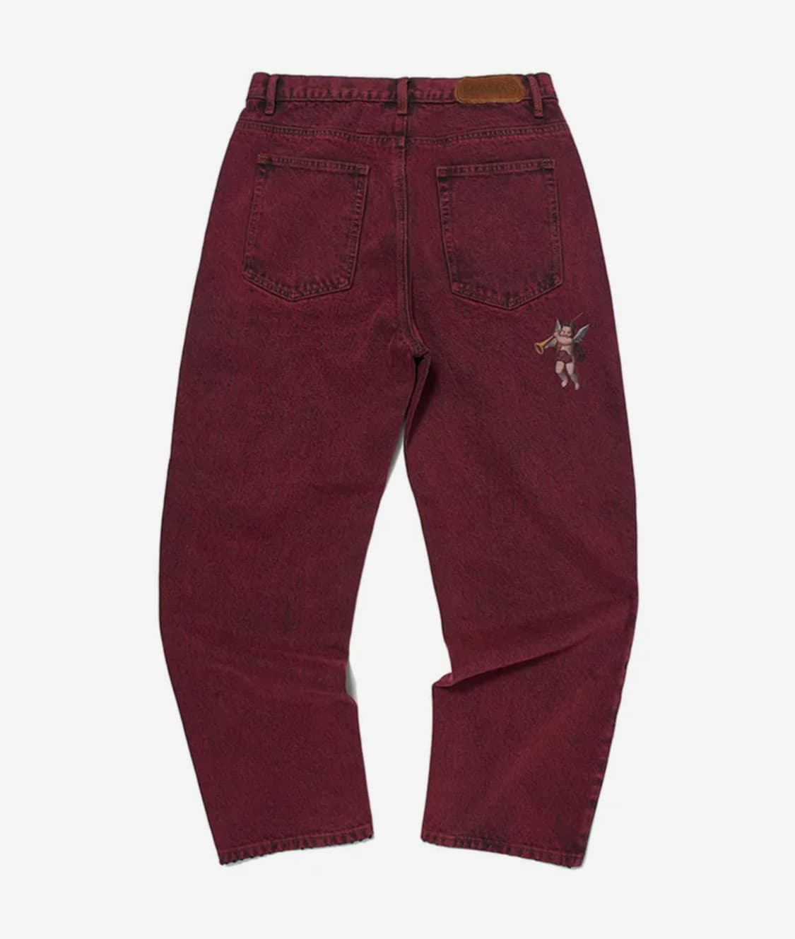 위캔더스 엔젤 데님 팬츠 레드 상품이미지1