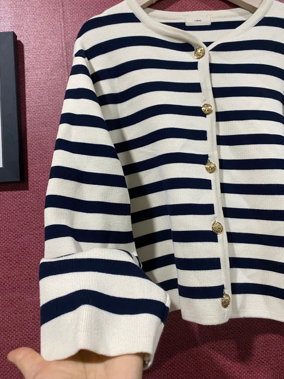 LIBRE 스트라이프 가디건 상품이미지3