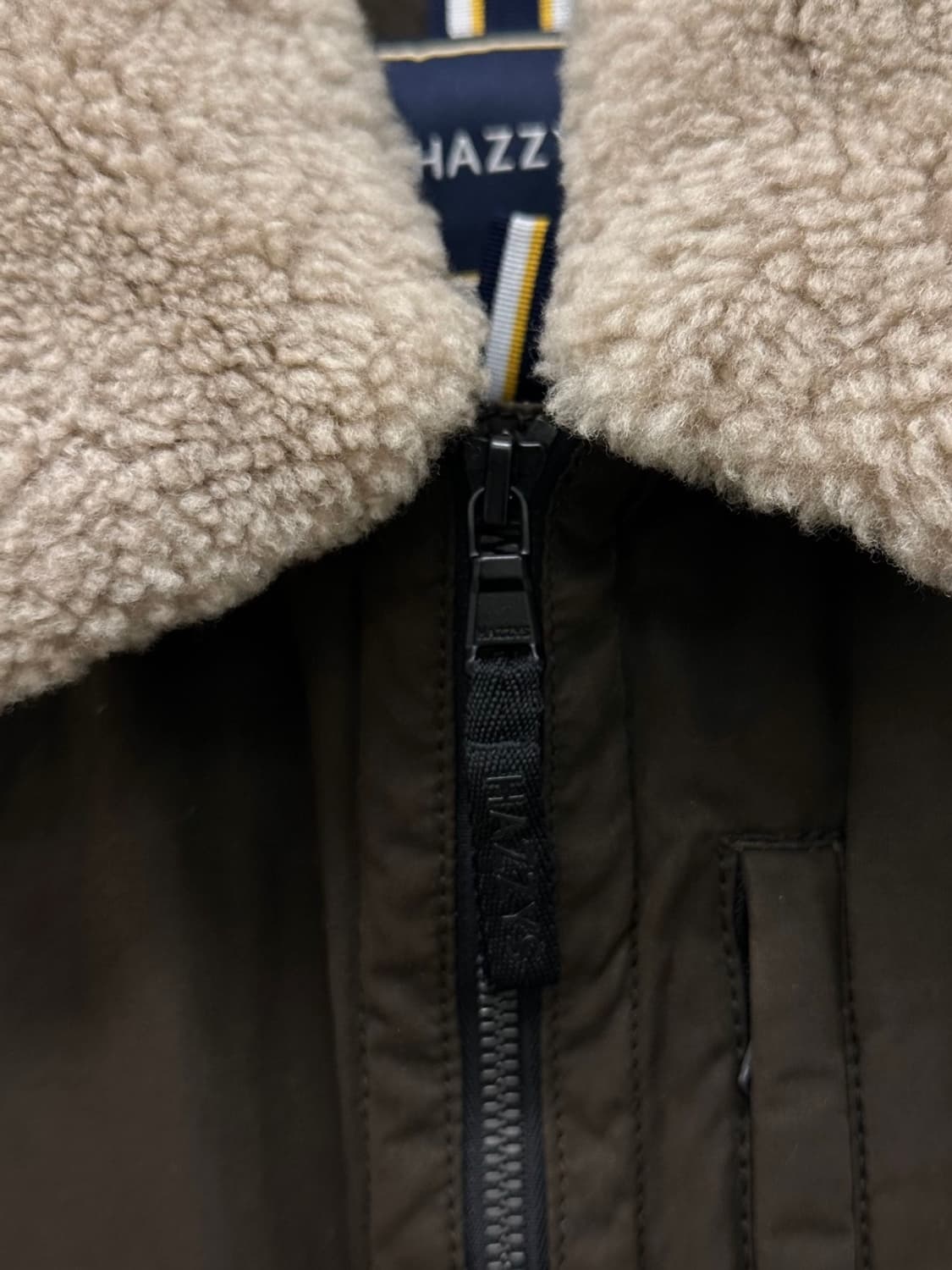 헤지스 양모 구스다운 패딩 브라운 (L)  상품이미지3