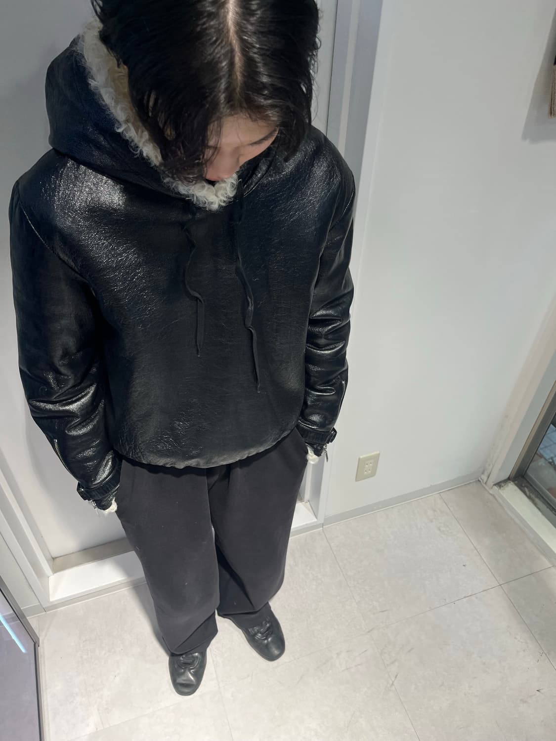 (급처) 17aw 생로랑 파리 레더 퍼 무스탕 46 상품이미지8