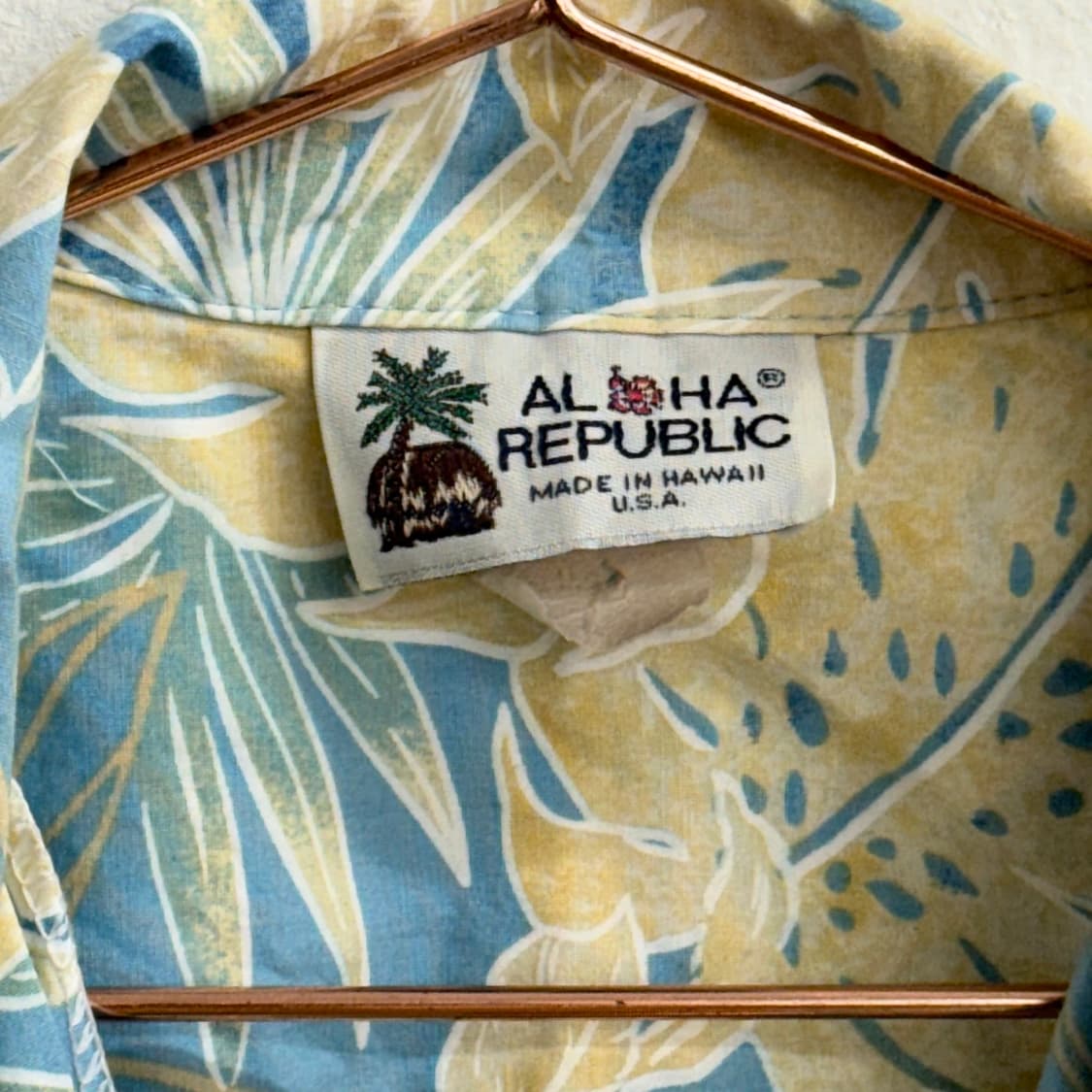 USA ALOHA REPUBLIC 미제 하와이안 반팔 꽃무늬 셔츠 (L) 상품이미지2