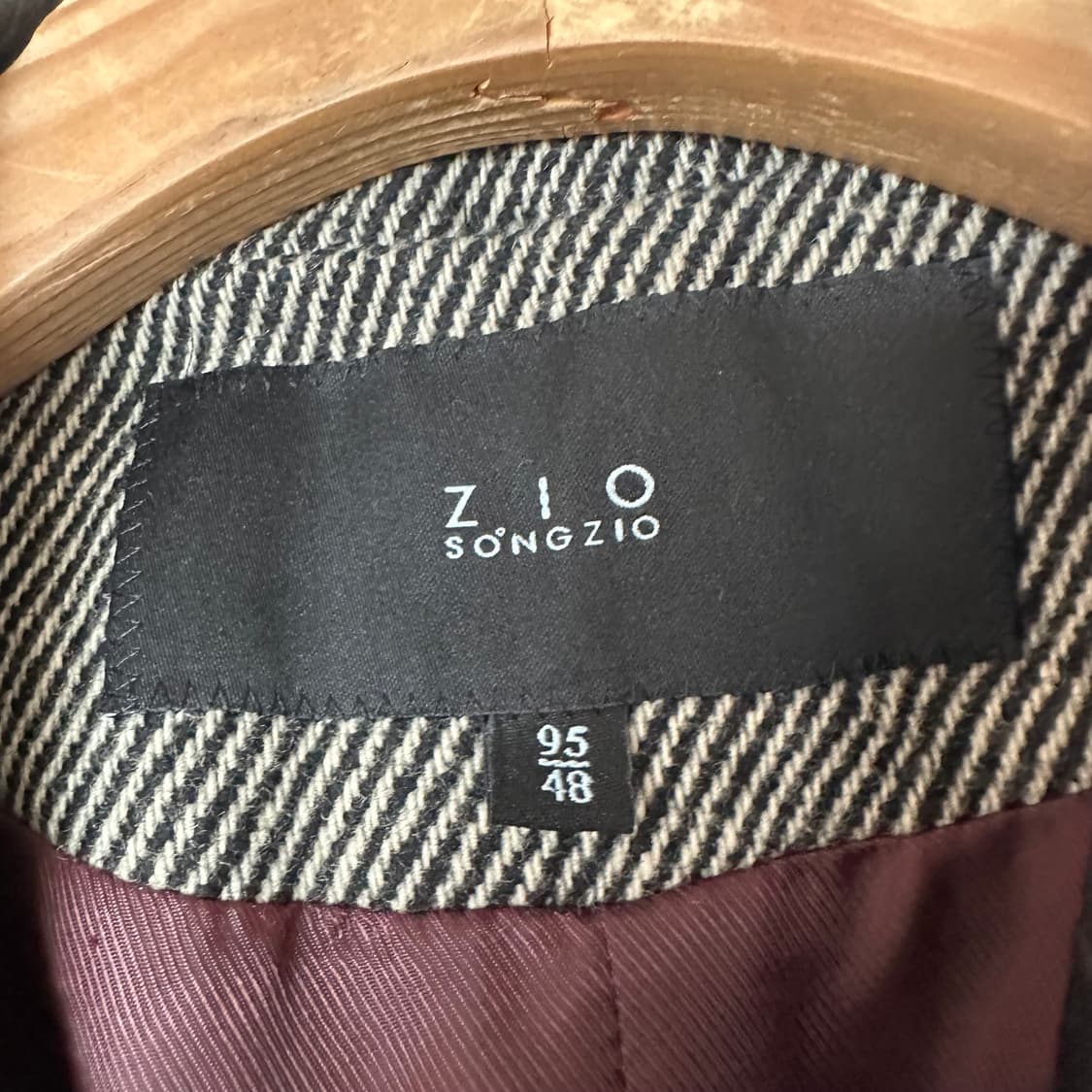 95 지오송지오 해링본 코트 상품이미지5