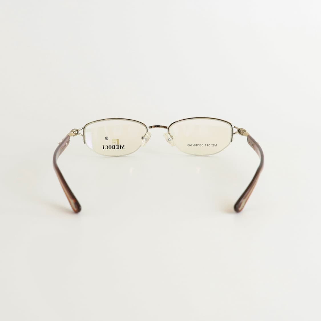 올드올즈 데드스탁 빈티지 MEDICI 플레임 템플 레드 큐빅 메탈 안경 상품이미지3