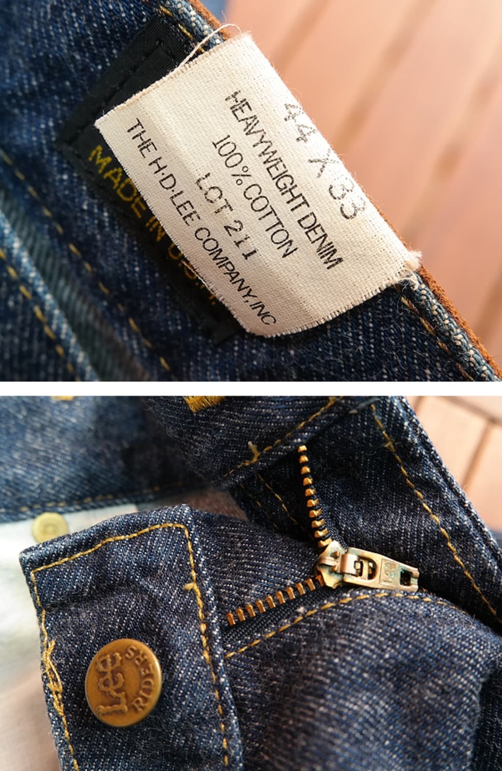 80s 미국산 Lee 빅  사이즈 빈티지 데님  상품이미지7