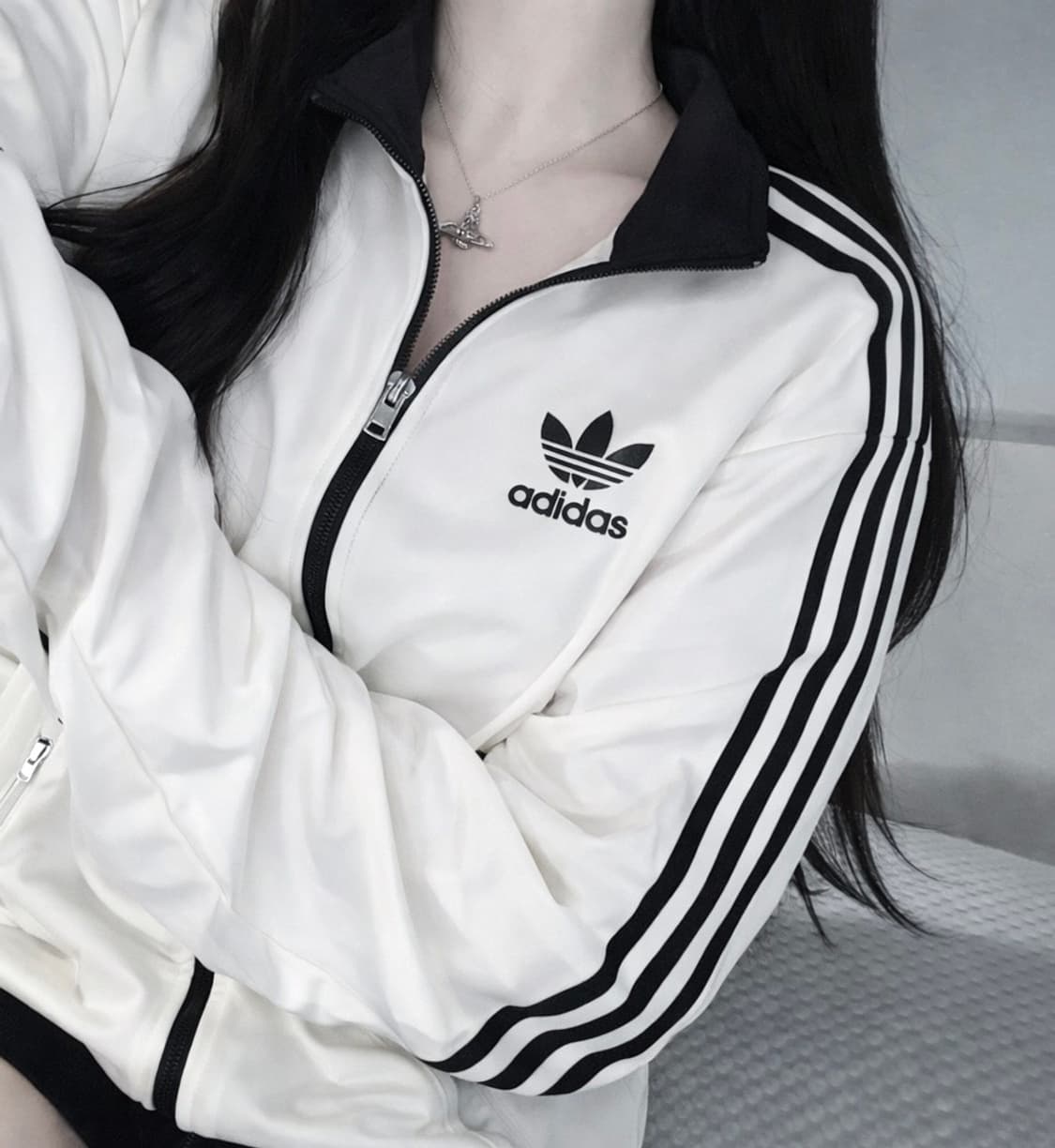 🐰아디다스 파이어버드 화이트 져지 트랙탑 집업🪽🤍 상품이미지1