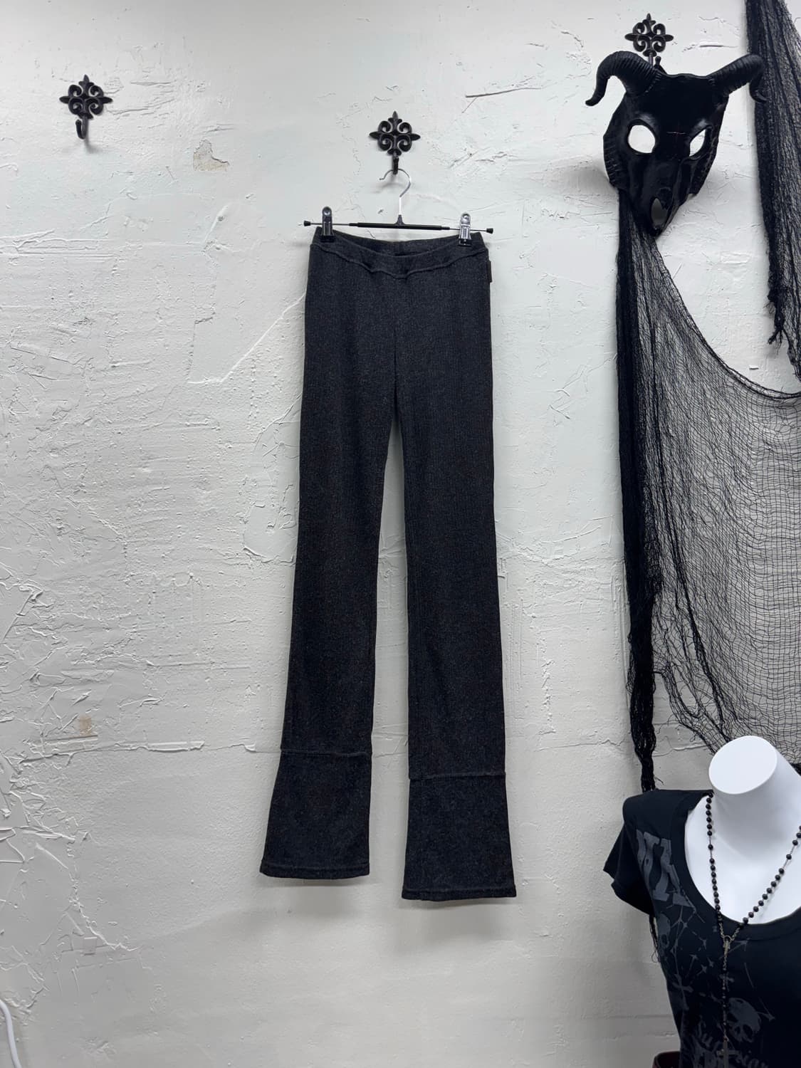 Goa 00s y2k angora wool hood set up 상품이미지7