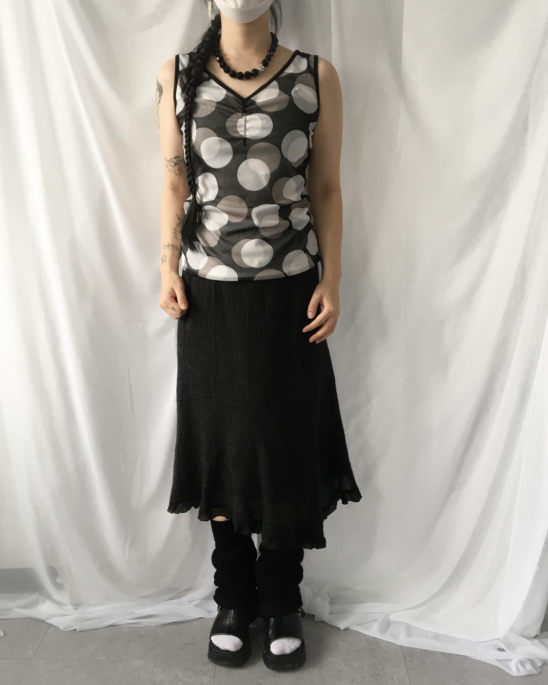 Dot pattern sleeveless 상품이미지1