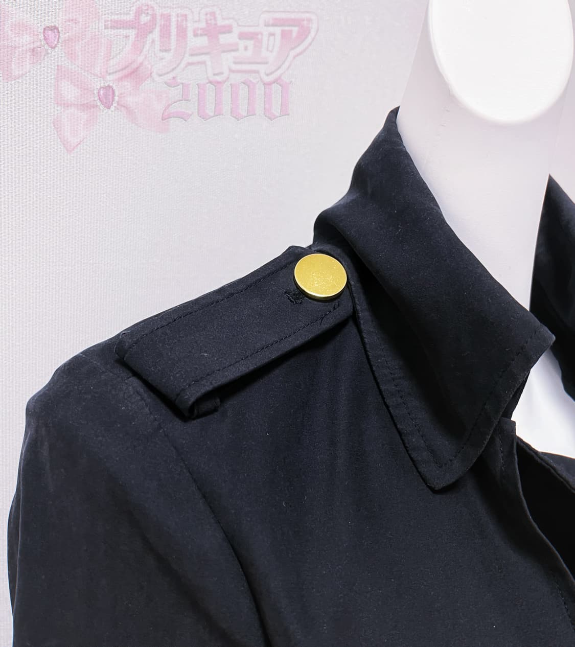 EGOIST 블랙 골드단추 애니여주 갸루 지뢰계 슬림핏 코트 상품이미지4