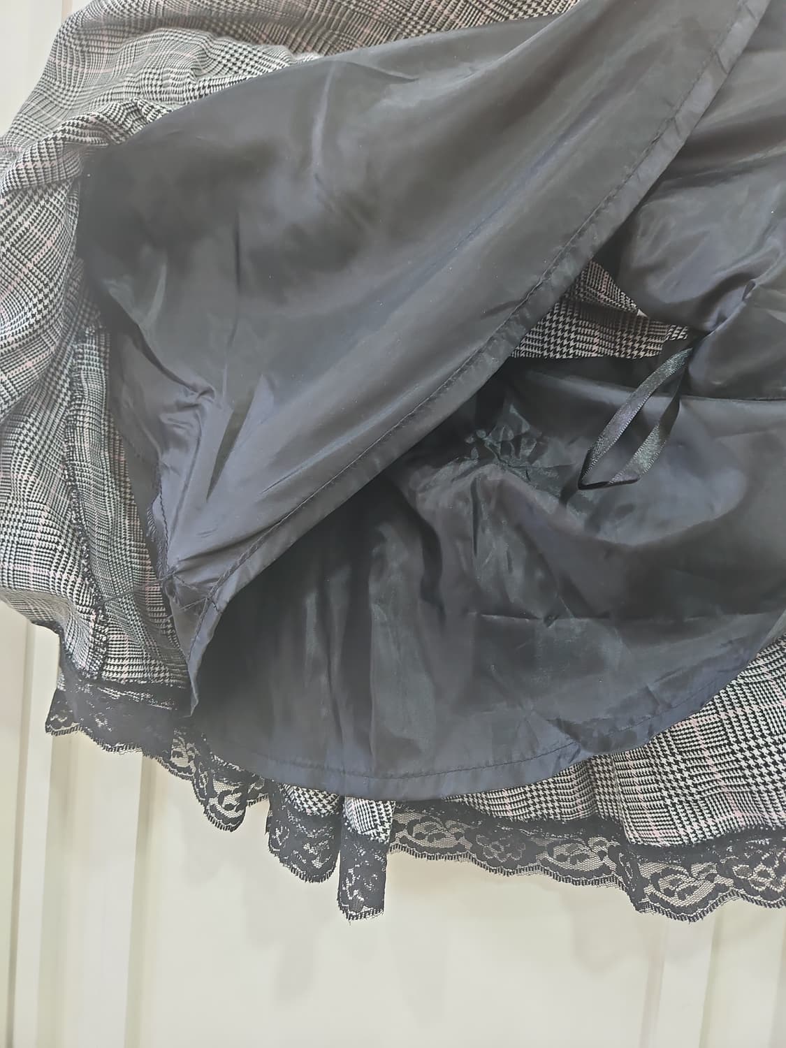 체크 레이스 코르셋 스커트 상품이미지6