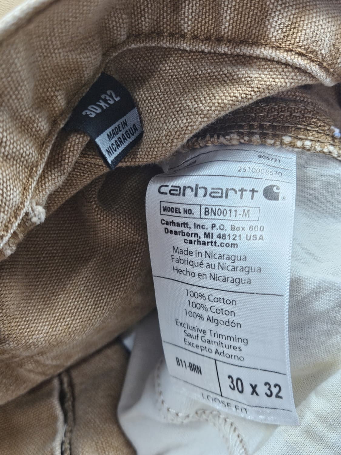 칼하트 덕 캔버스 카펜터 워크 팬츠 ( 30 X 32 ) / 10410 상품이미지7