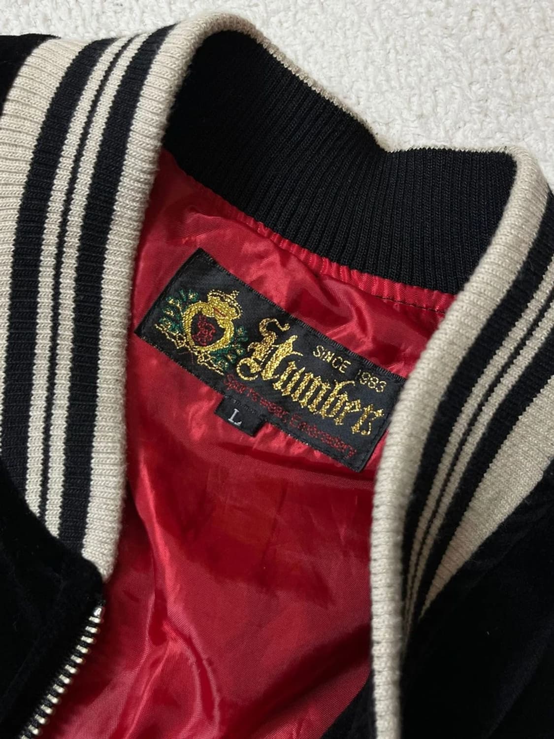 험버 Humber 벨벳 재팬 고블린 자수 스카쟌 블루종 PN7093 상품이미지7