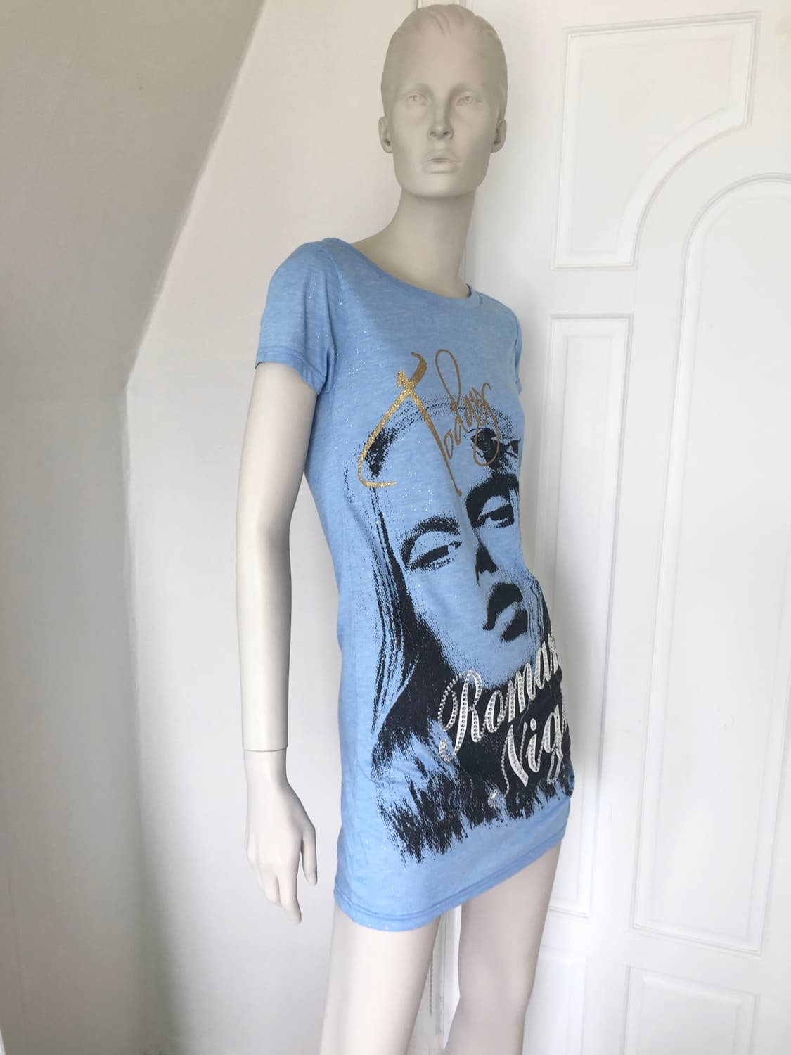 Vintage Face Graphic Blue Long Tee 상품이미지3