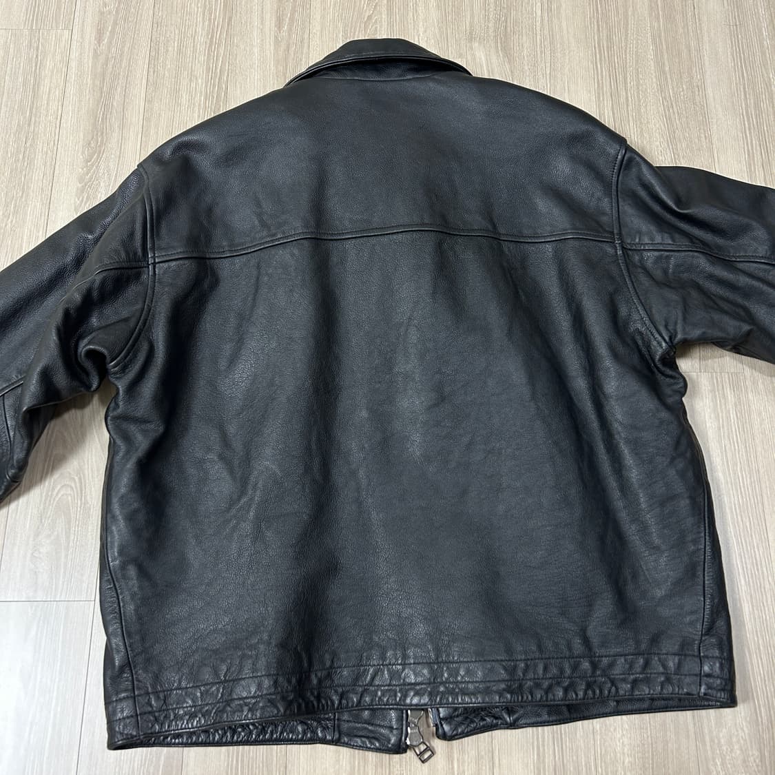 [XL] 프리즘웍스 카우하이드 레더자켓 소가죽자켓 블랙 상품이미지3