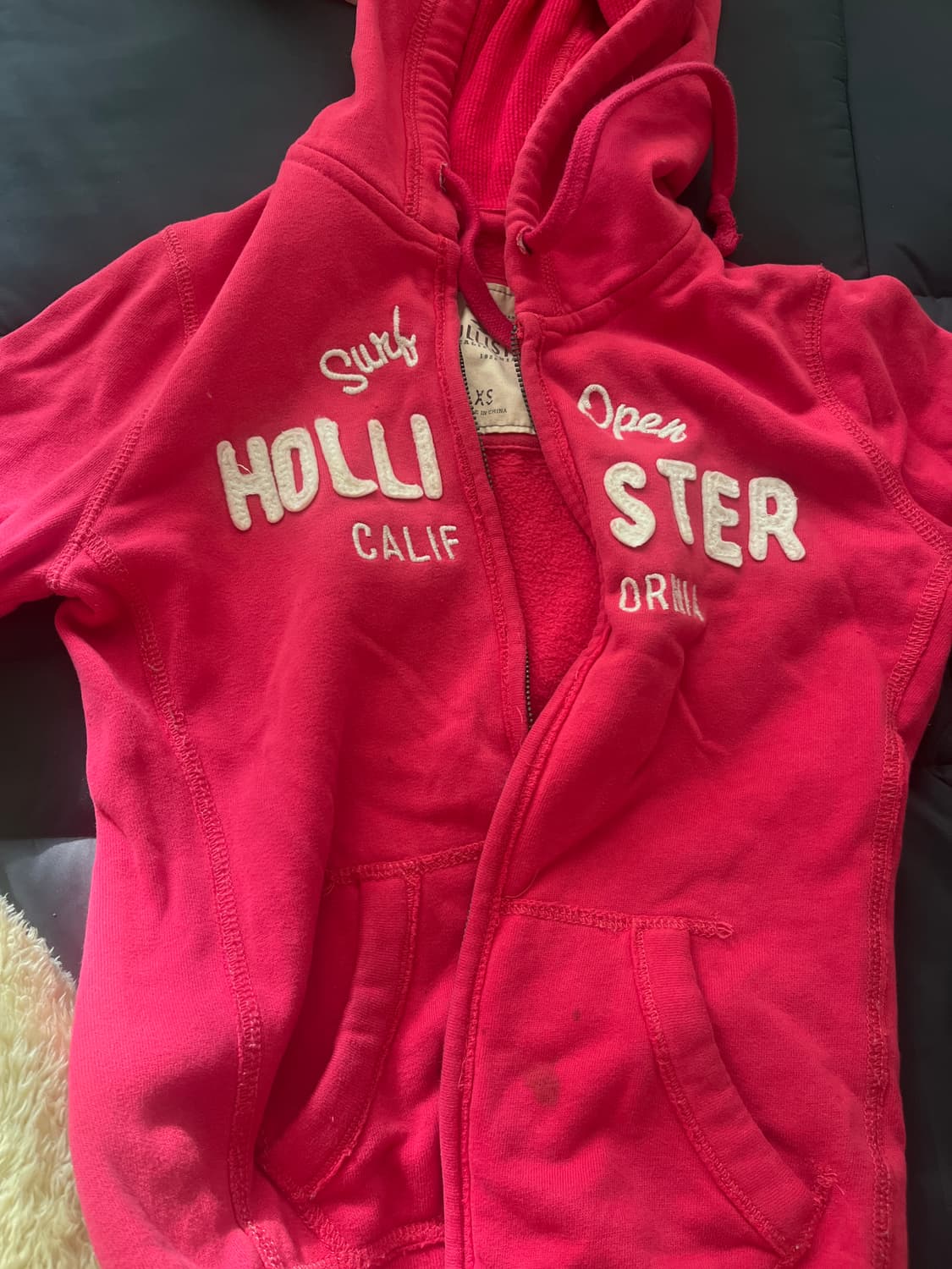 홀리스터 핑크 후드집업 상품이미지1