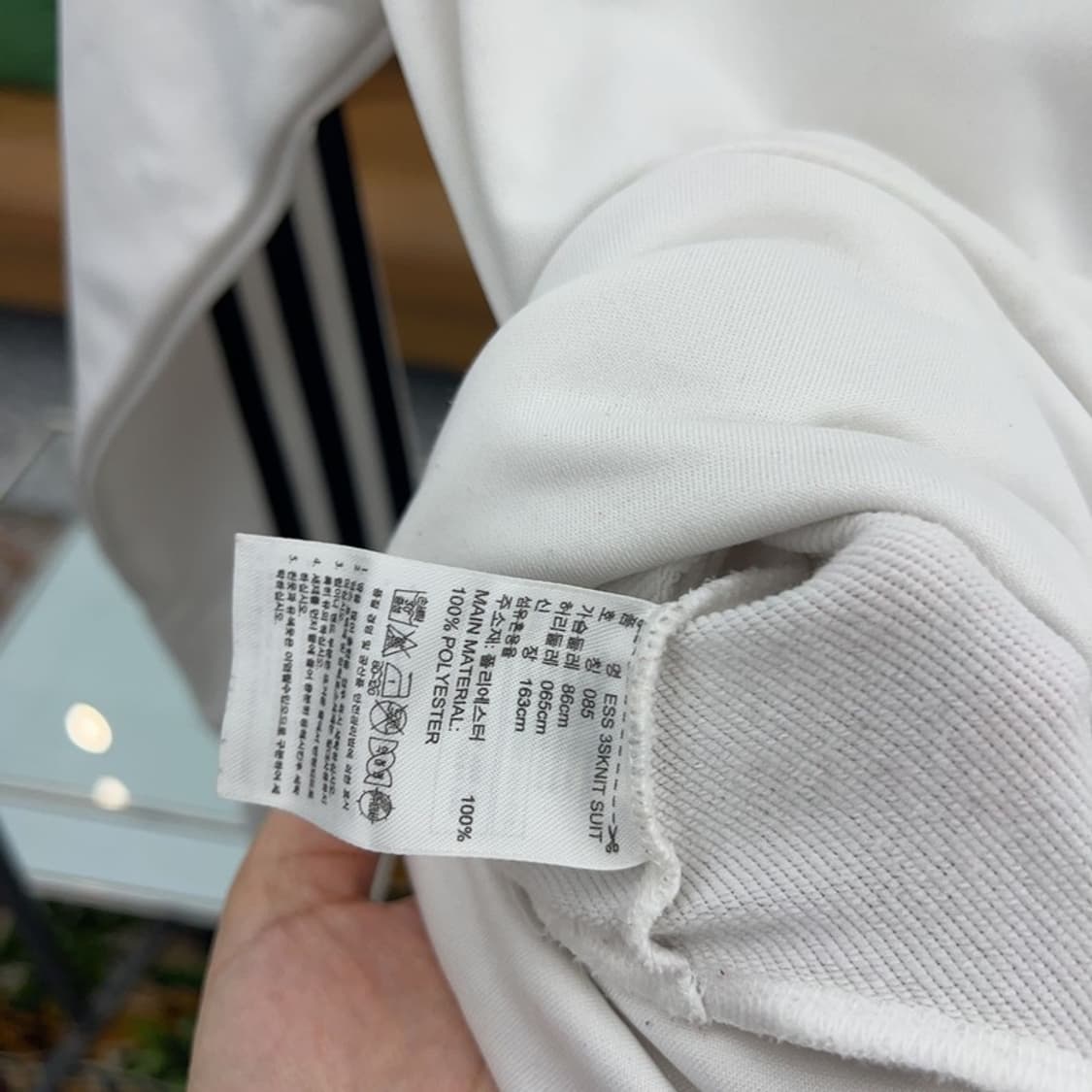 아디다스 검흰 삼선 트랙탑 집업 져지 85 C04895  상품이미지4