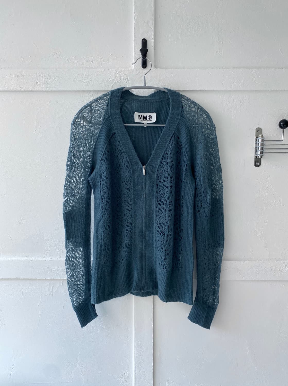 [MM6] 알파카 집업 니트 가디건 상품이미지1