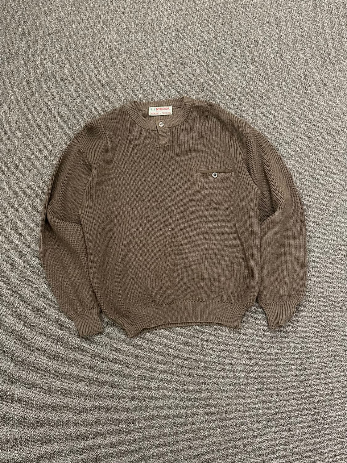 M)McGREGOR 빈티지 넥버튼 니트 스웨터 상품이미지1