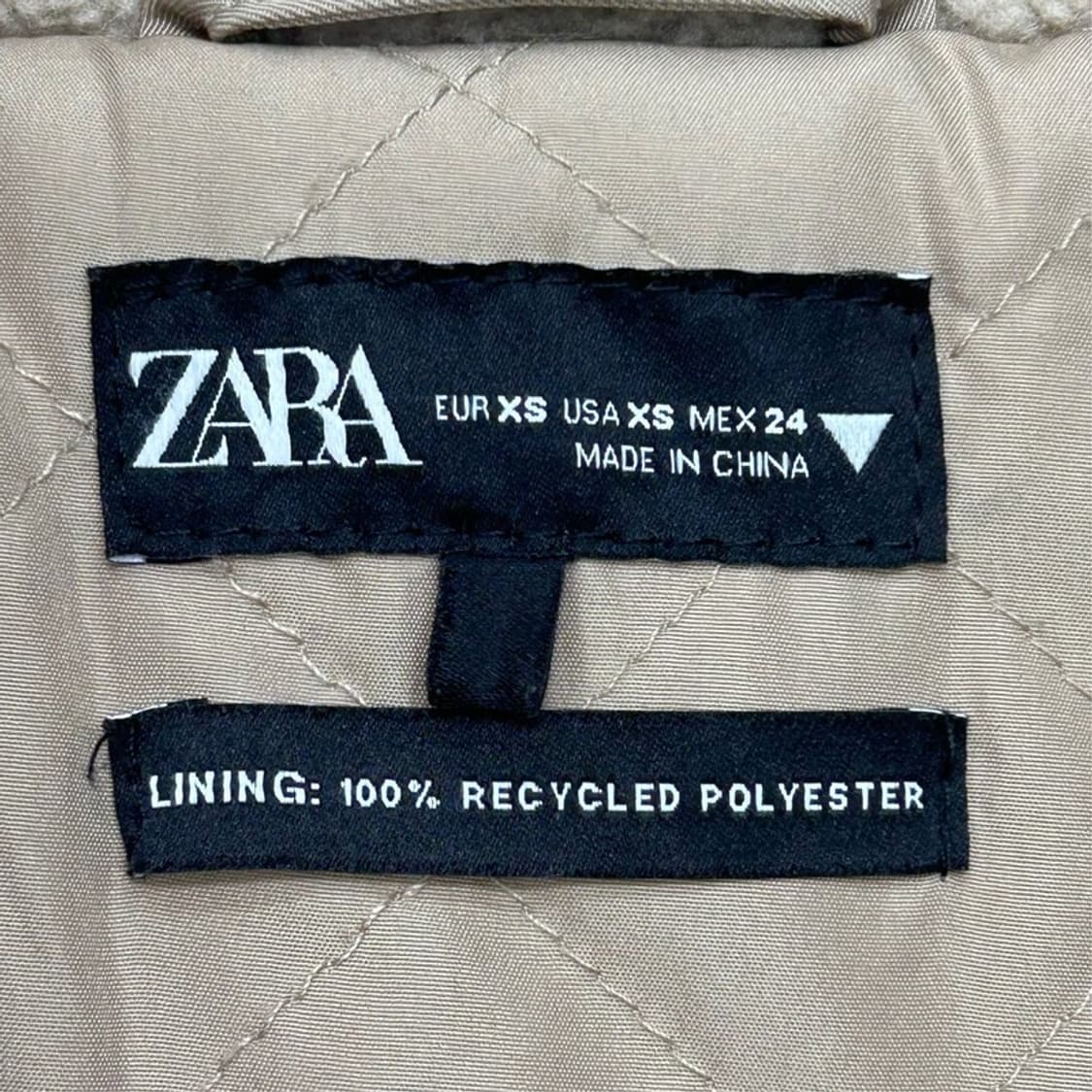 자라 베이지 양털 후리스 자켓 XS 상품이미지4