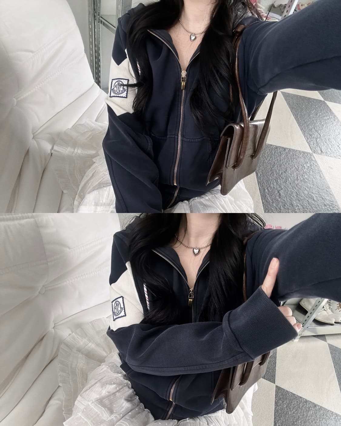 몽클레어 네이비 감마블루 후드집업  상품이미지10