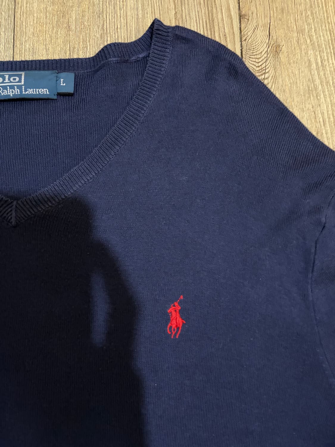 L) 폴로 랄프로렌 브이넥 니트 네이비 상품이미지3