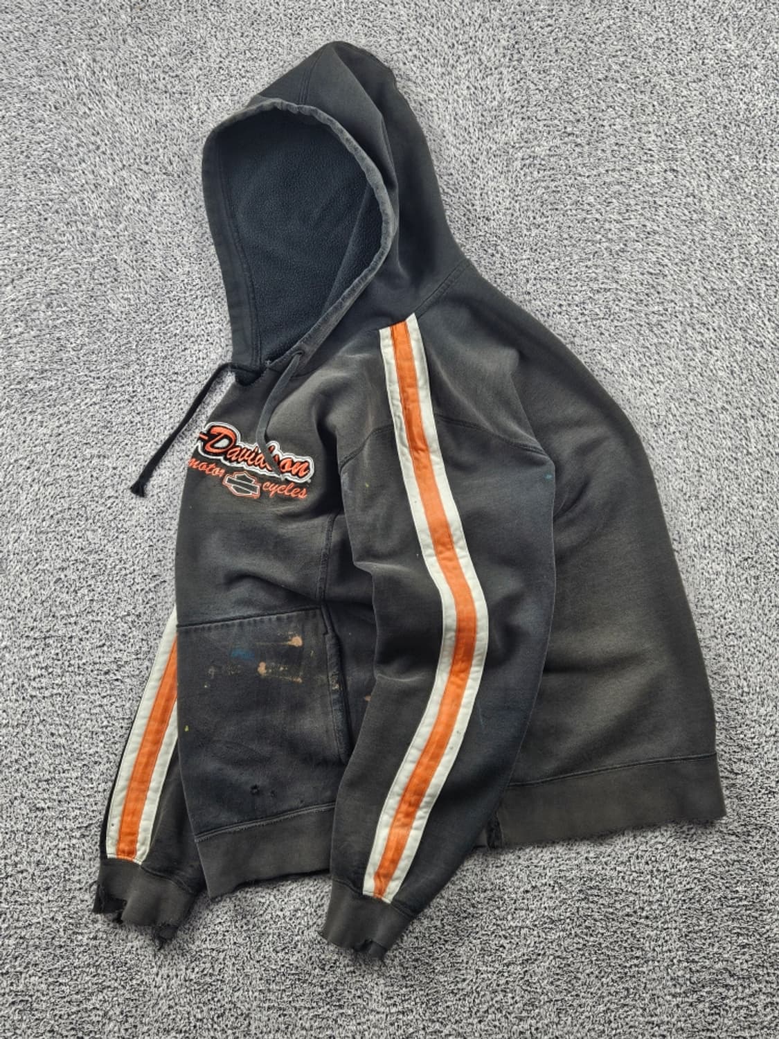 할리데이비슨 디스트레스드 커스텀 스웻 후드 티셔츠 ( L )/ 11375 상품이미지3