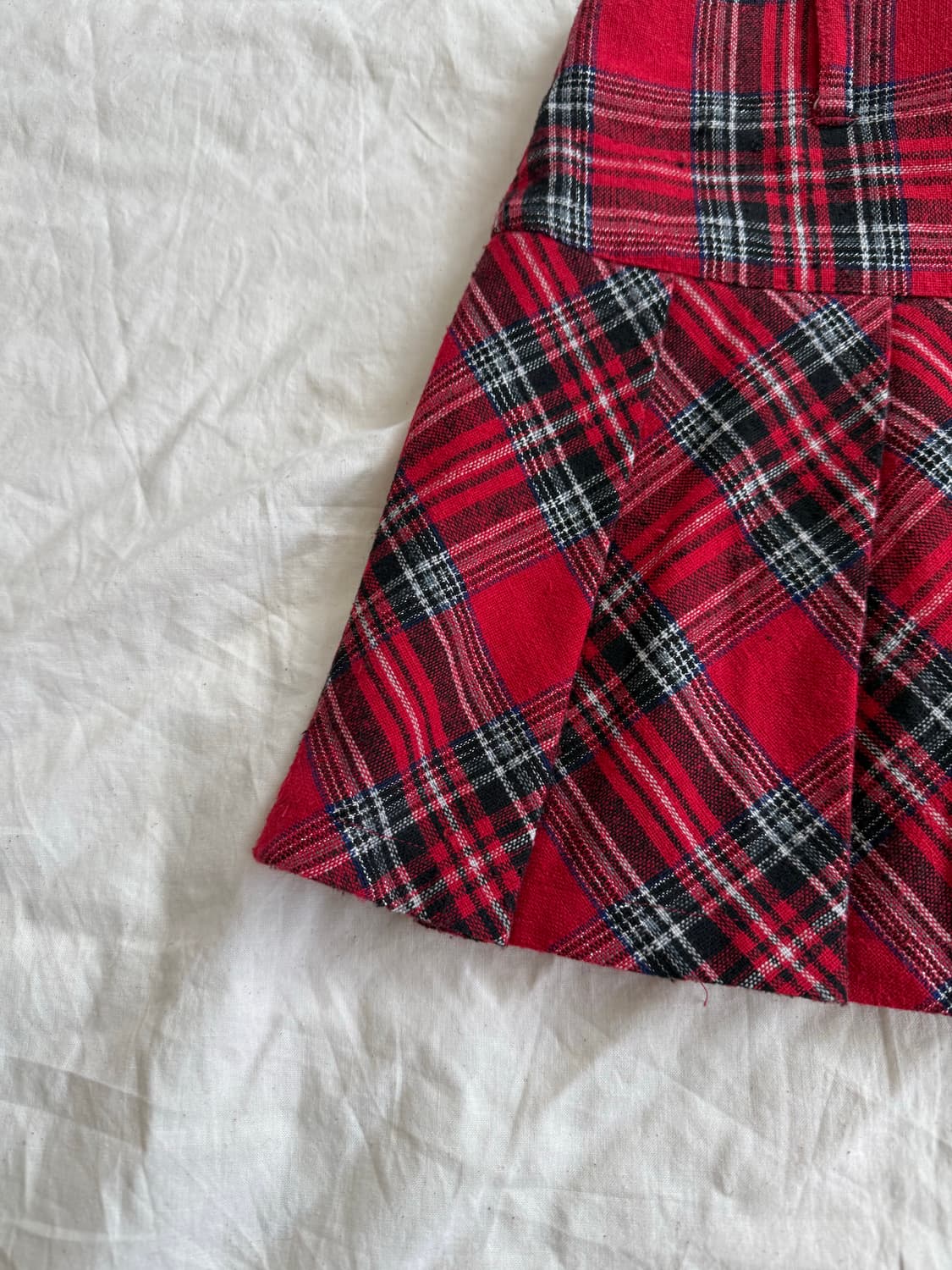 나나펑크 캐캐체 체크 미니플리츠 미니 스커트 상품이미지3