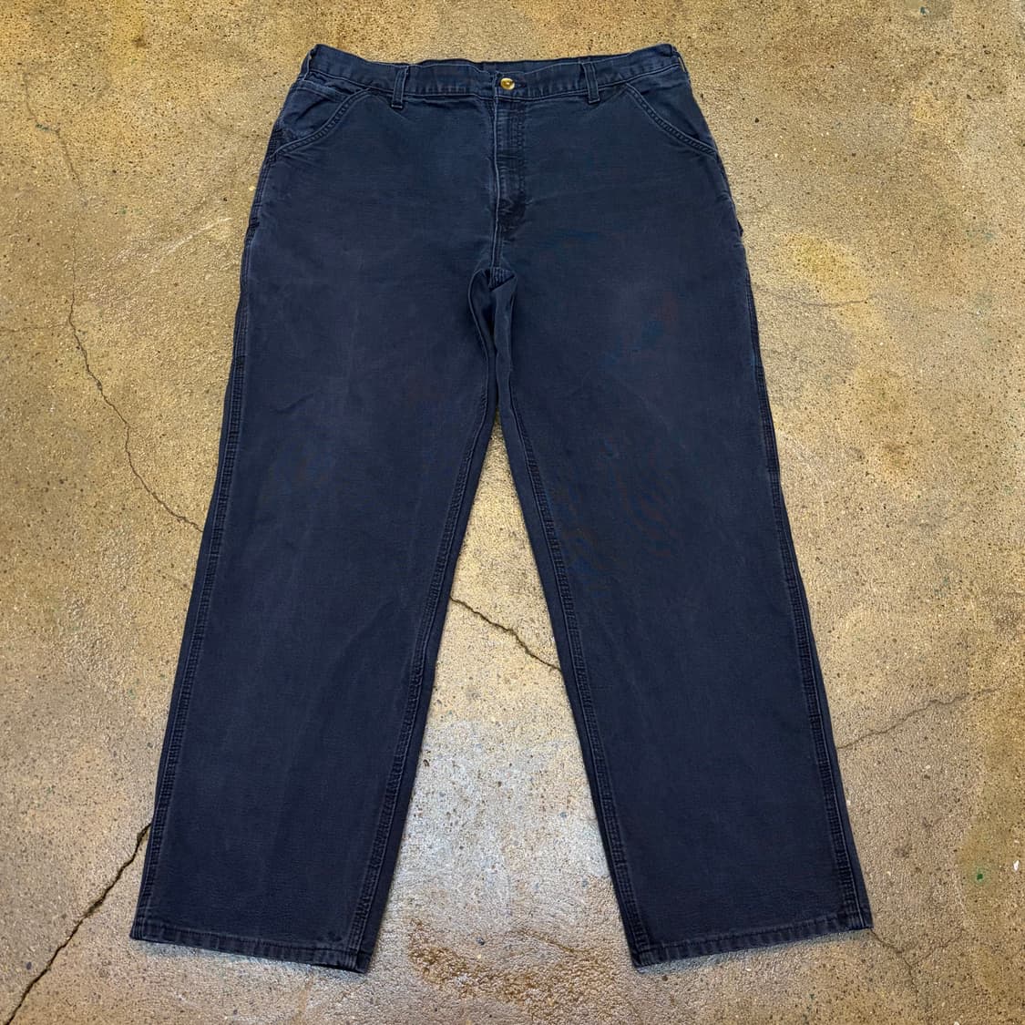 00s USA 빈티지 칼하트 샌드스톤 싱글니 더블니 워크팬츠 상품이미지1