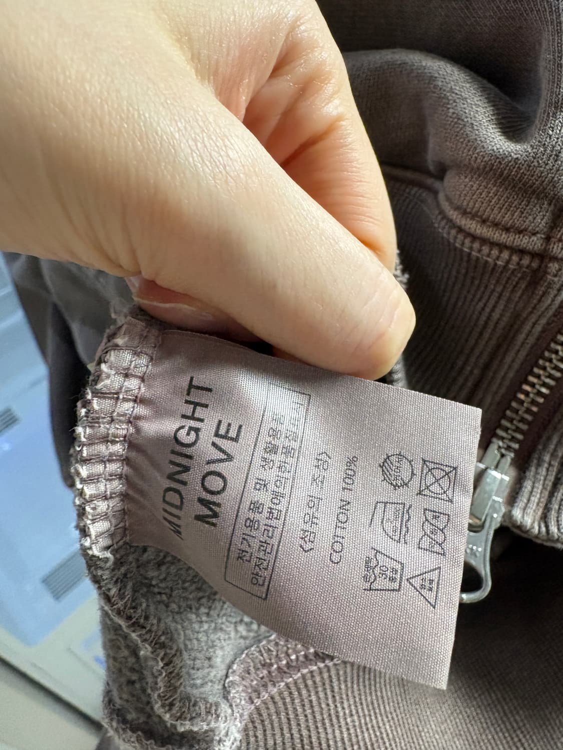 미드나잇무브 플라워 후드집업 브라운 상품이미지7