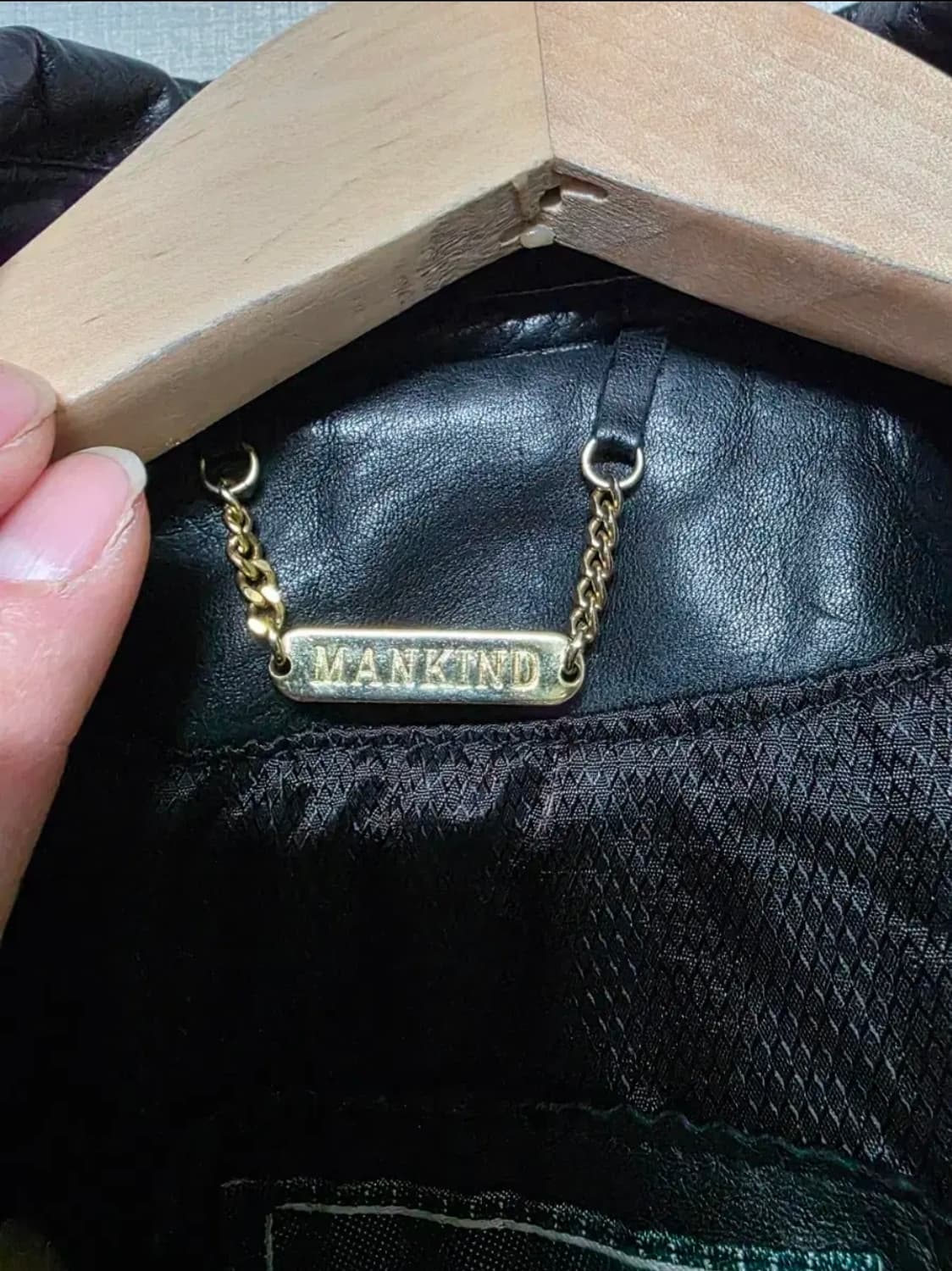 mankind 블랙 가죽 블루종 자켓 사이즈 95  상태좋아요 상품이미지6