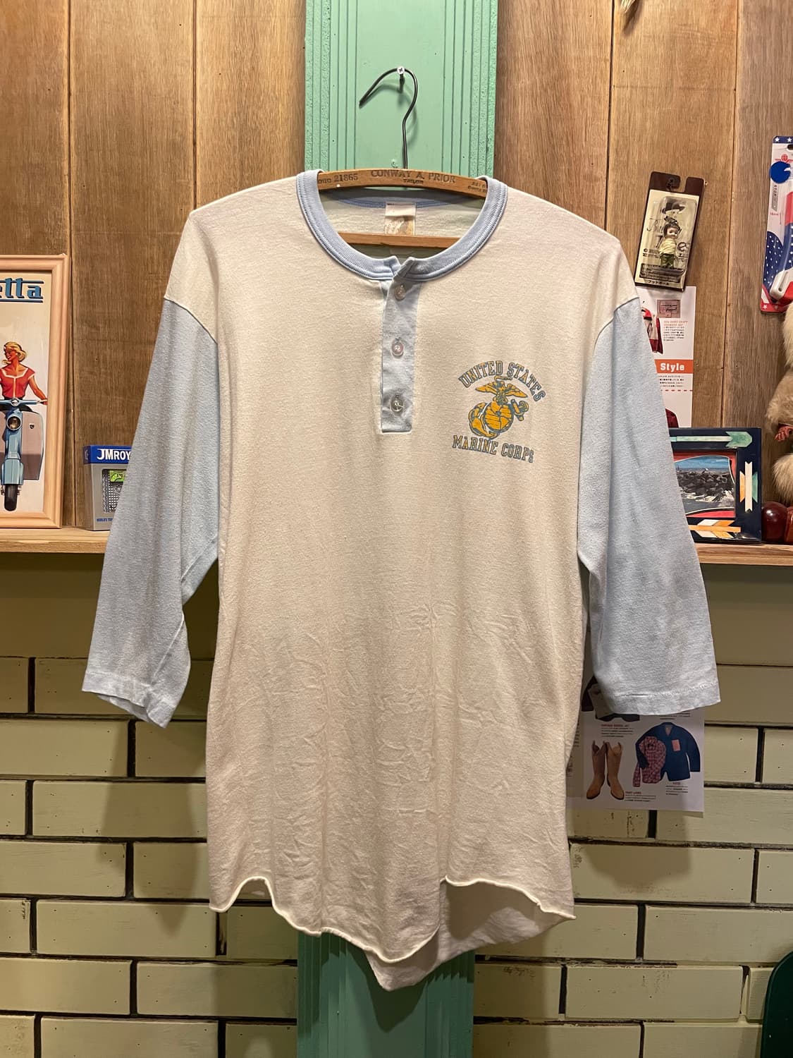 1980’s Vintage Henley Raglan Tee ​ 상품이미지1