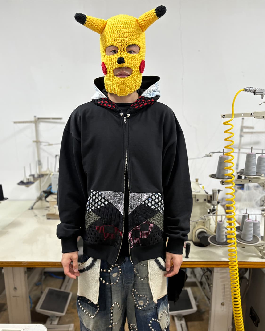 리워크 패치워크 후드 집업 상품이미지7