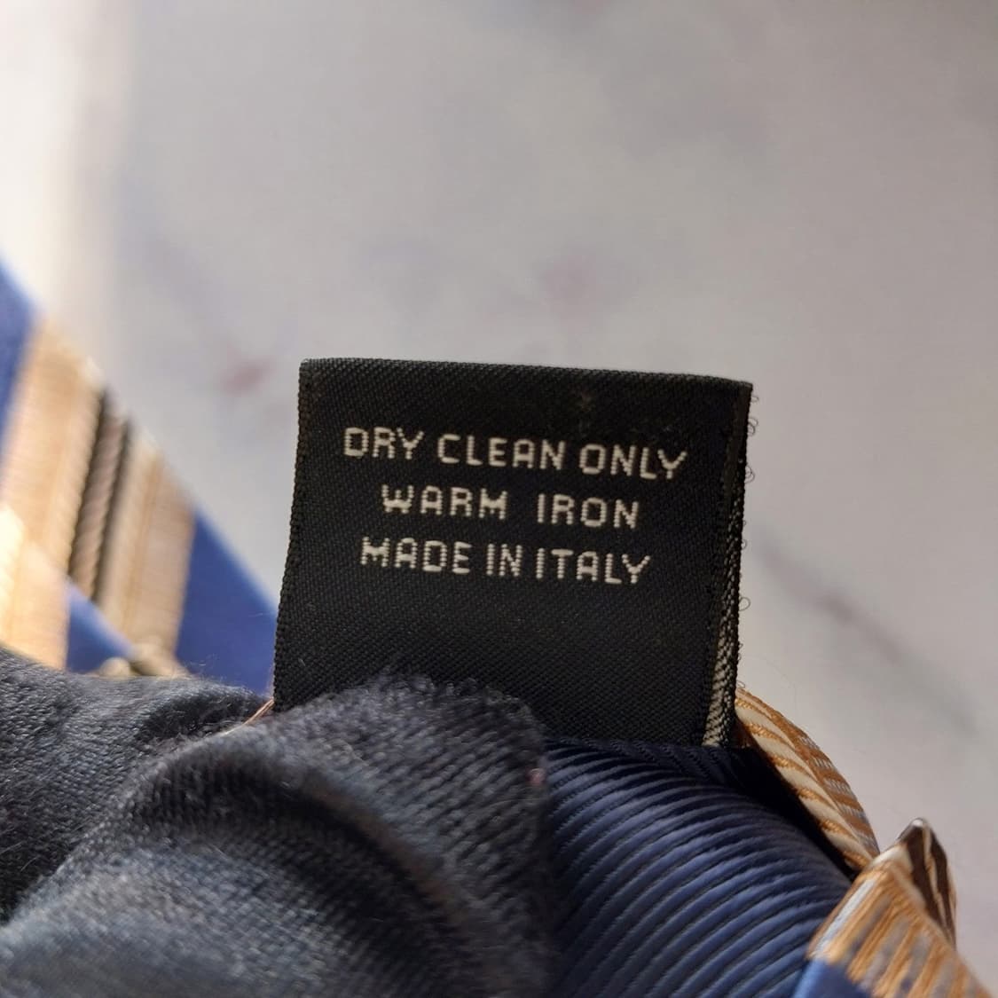 제냐 실크 베이지&블루 스트라이프 넥타이 8.7cm A+등급 K1385
 상품이미지10