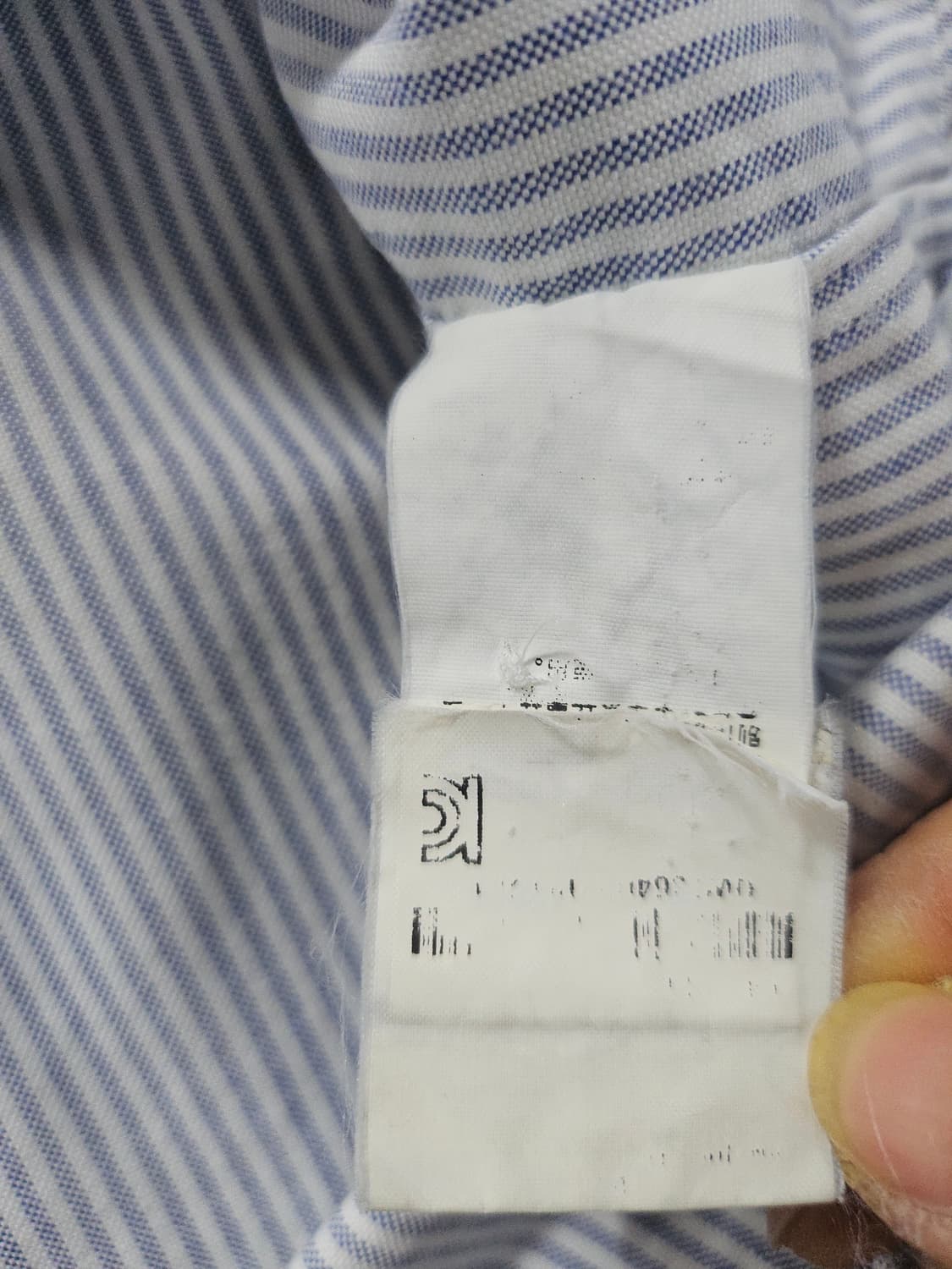 단톤 스트라이프 밴드 카라 셔츠  36 상품이미지5