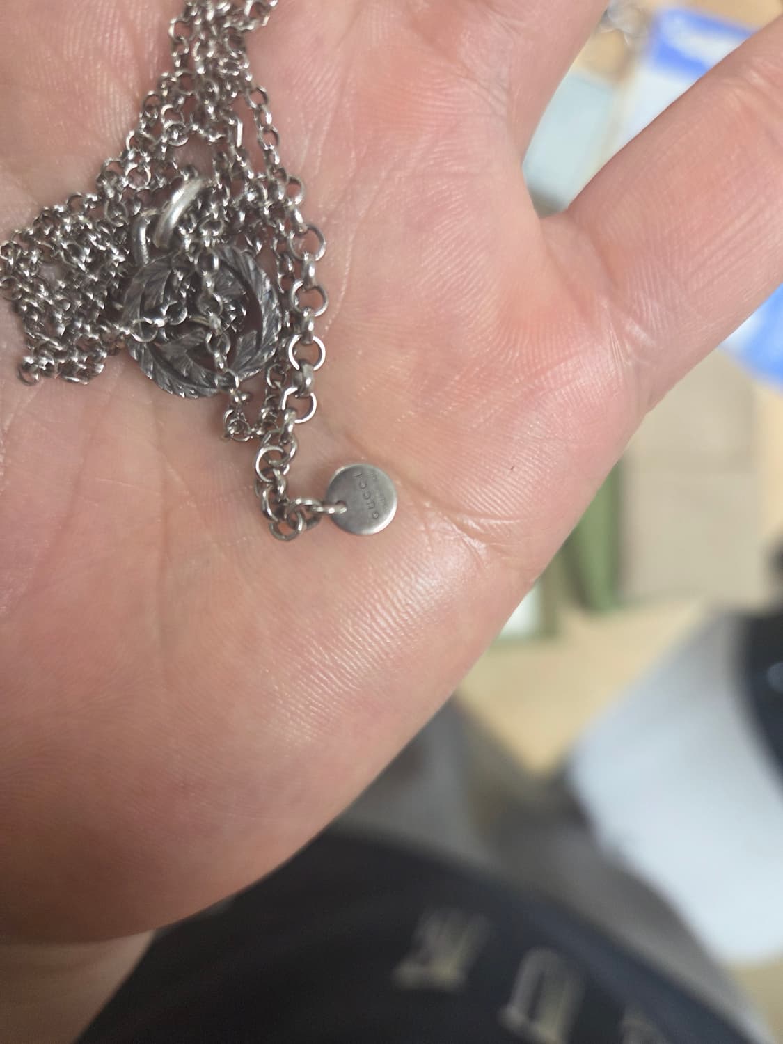 구찌 인터로킹 G 실버 목걸이 상품이미지3