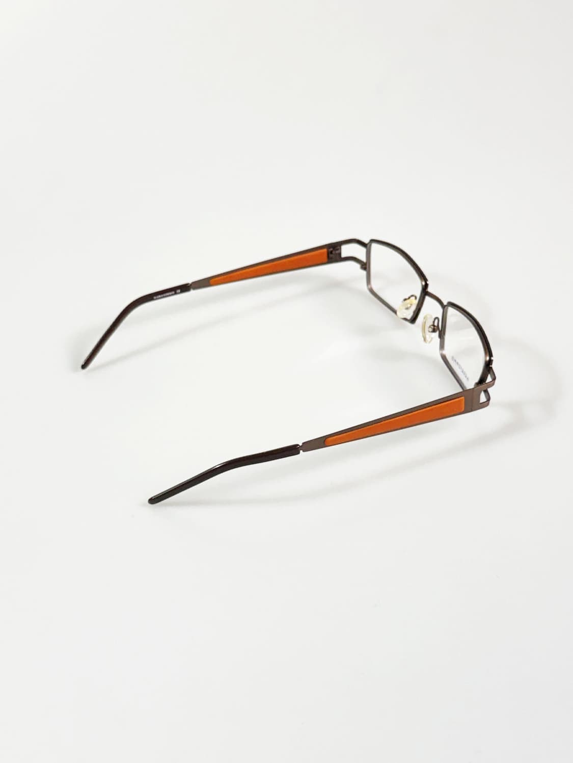 90s KARAYOKKO 슬림 스퀘어 메탈 빈티지 안경 상품이미지4