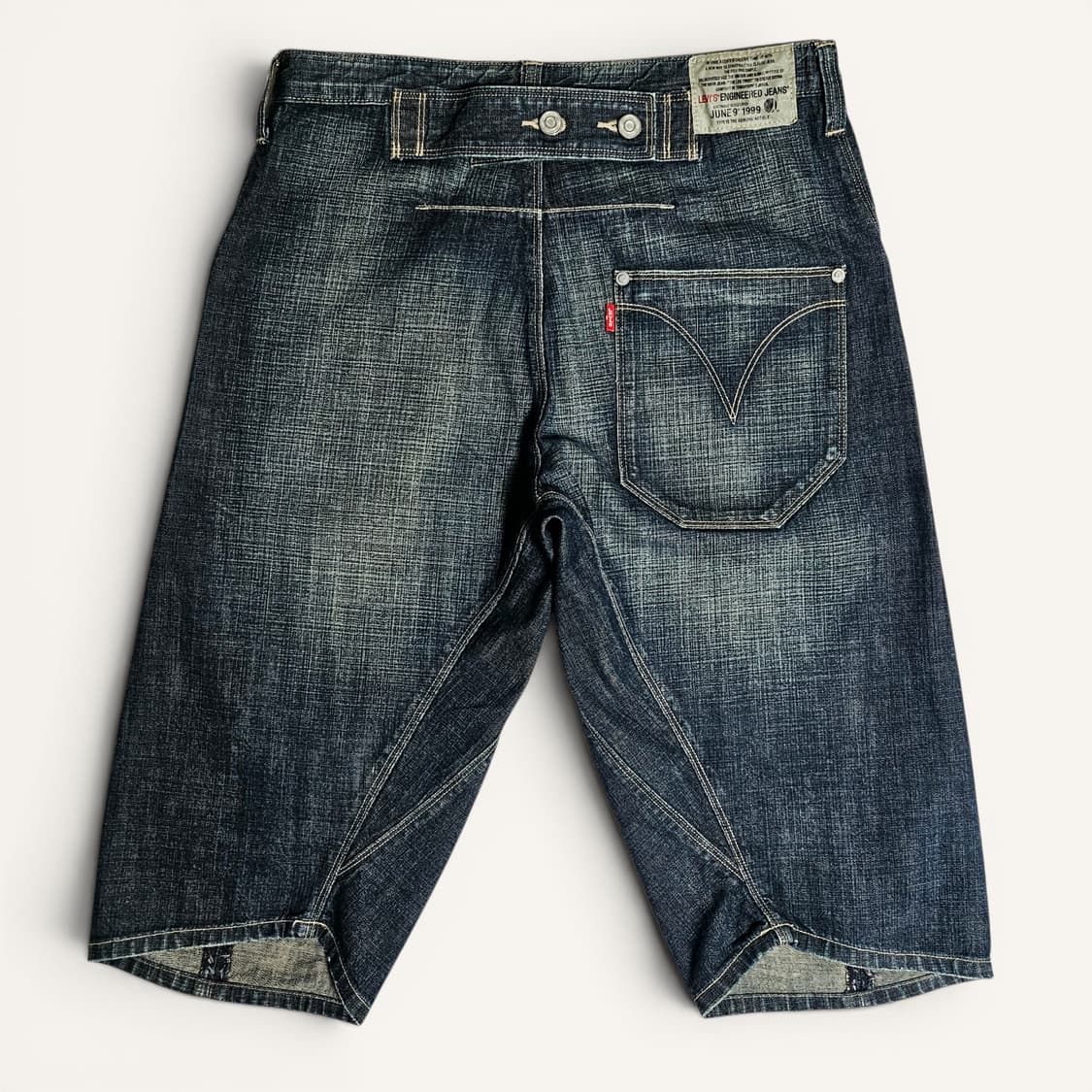 [W32][리바이스]00's 엔지니어드 진®유즈드 워시드 데님 쇼츠# 상품이미지1
