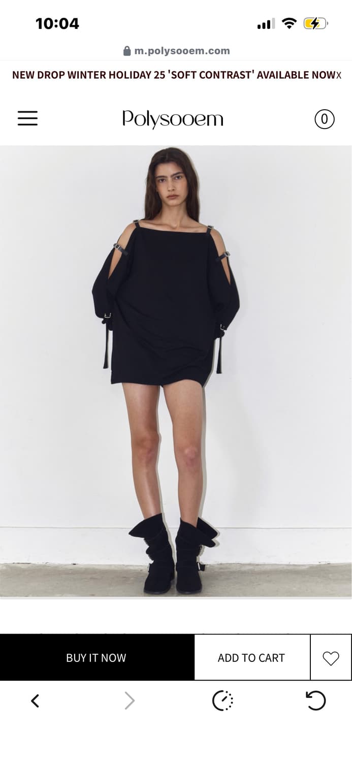 폴리수엠 BUCKLE OFF-SHOULDER JERSEY TOP 상품이미지2