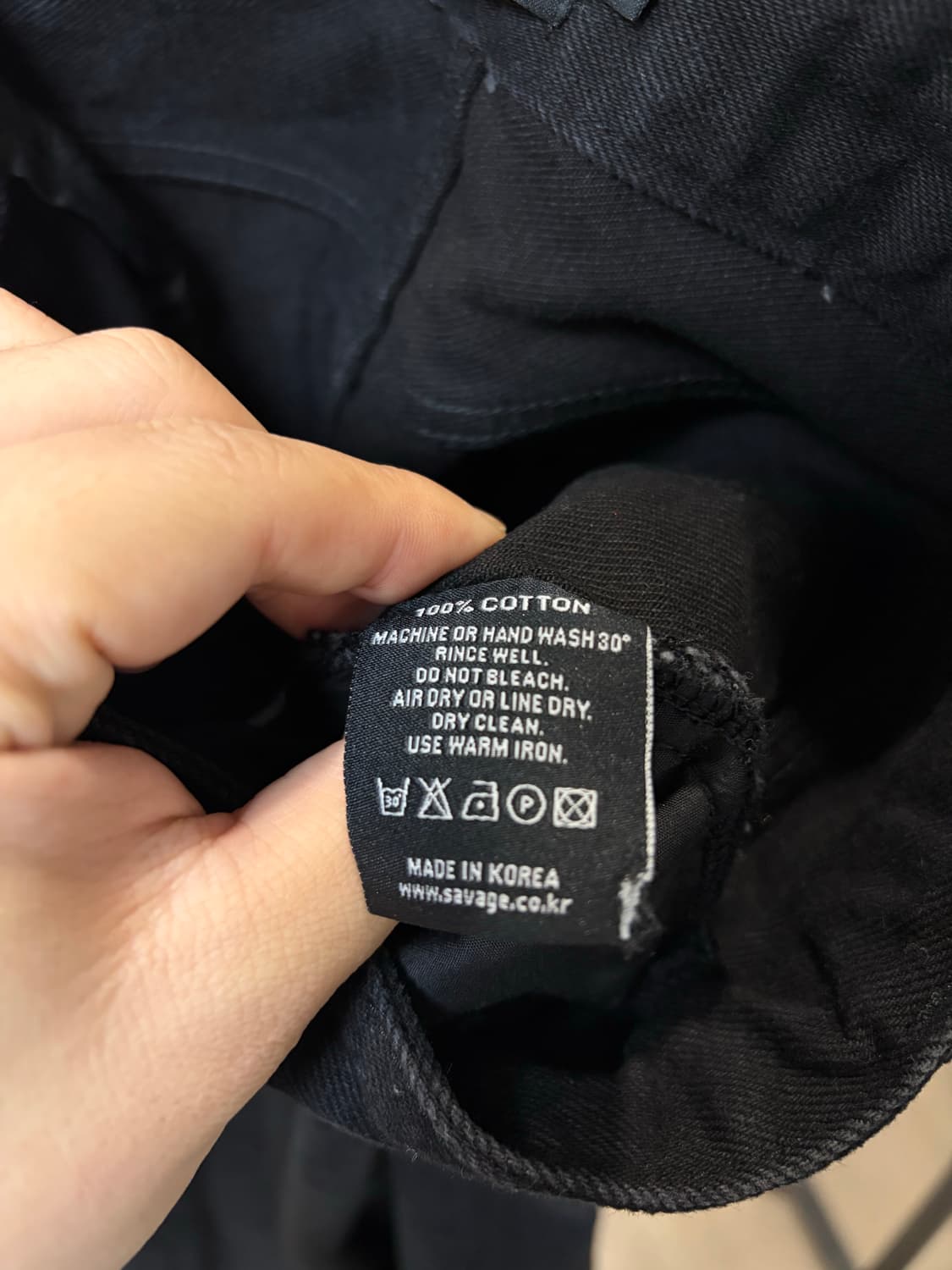 (L) Savage 세비지 부츠컷 블랙 데님팬츠  상품이미지6