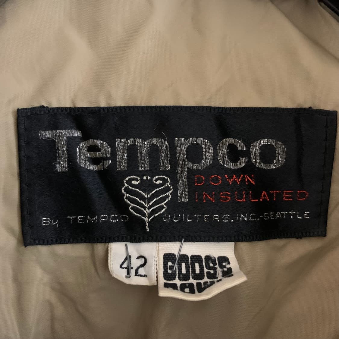 Tempco 템포 빈티지 퍼 패딩 구스다운 자켓 미국제 usa 콜림보 상품이미지5