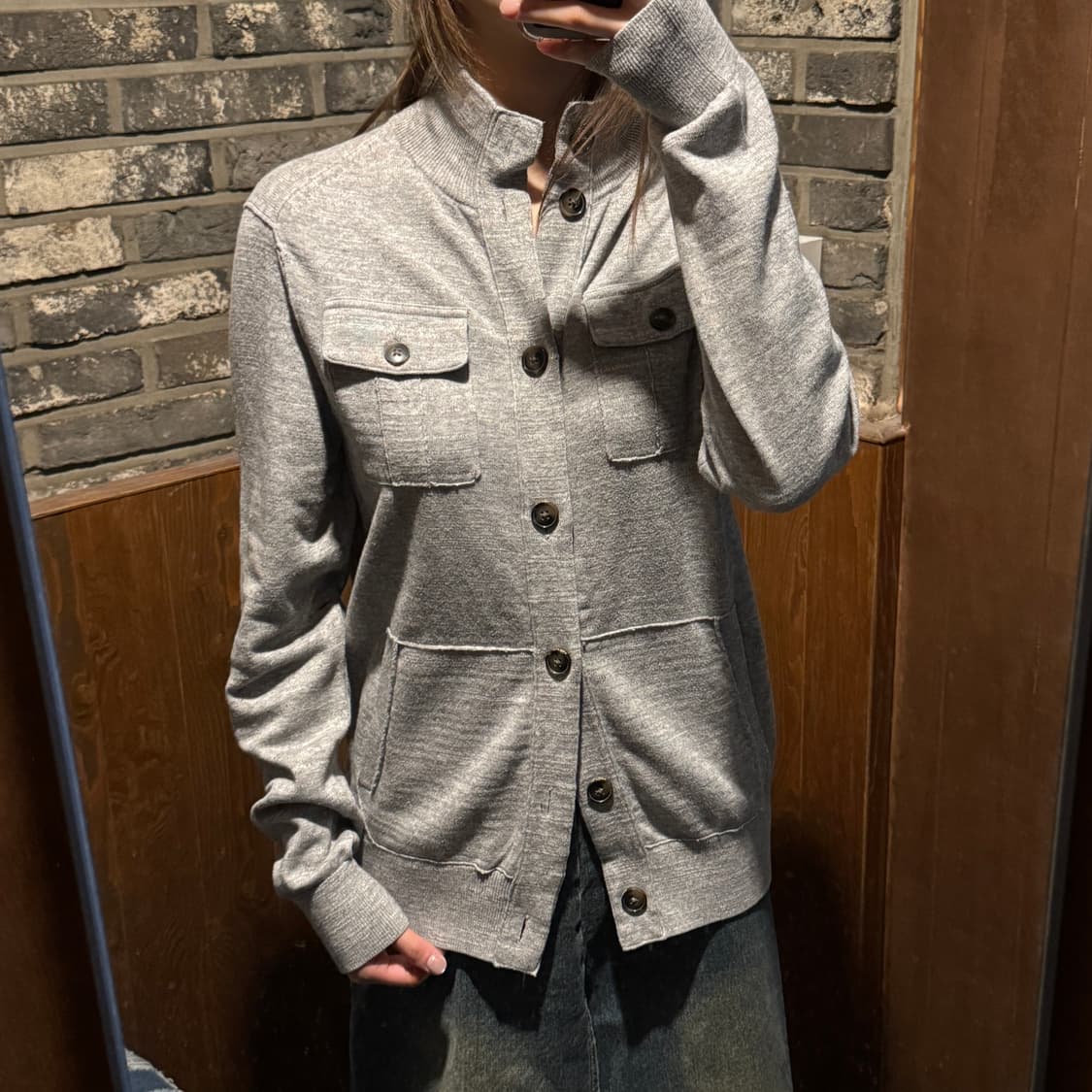 S) 타미힐피거 그레이 니트 가디건 상품이미지10