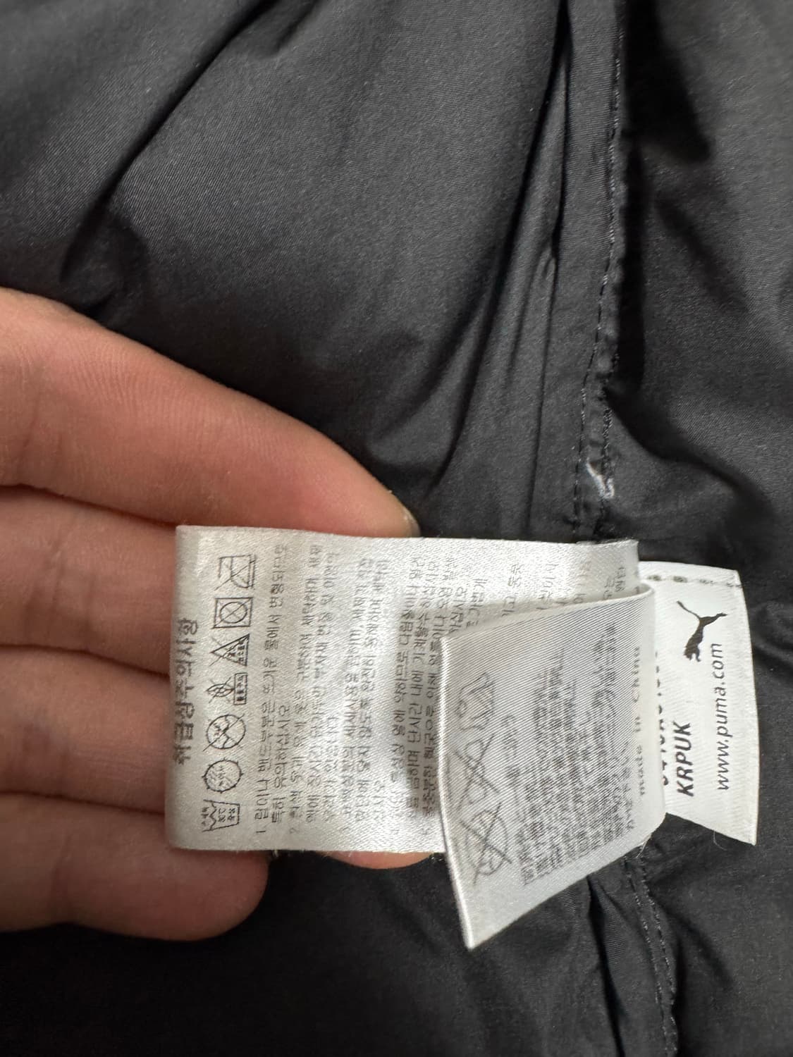 푸마 블랙 패딩 점퍼 S(여성,아동용) 상품이미지2