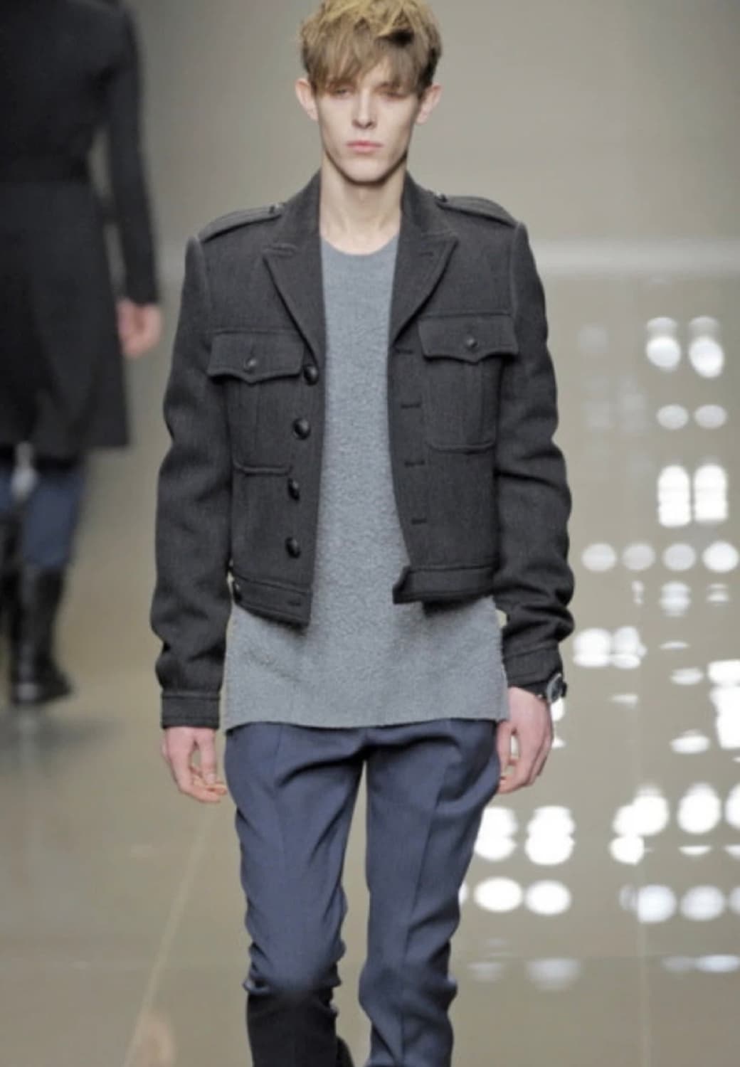 (100) 버버리프로섬 트리거 자켓 남성 다크 그레이 모직 자켓 / 솔로 상품이미지7