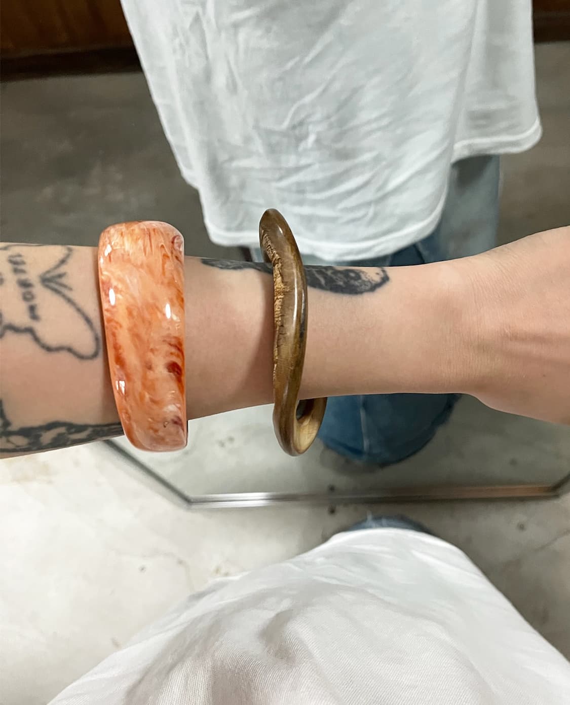 VINTAGE natural curve bangle 상품이미지3