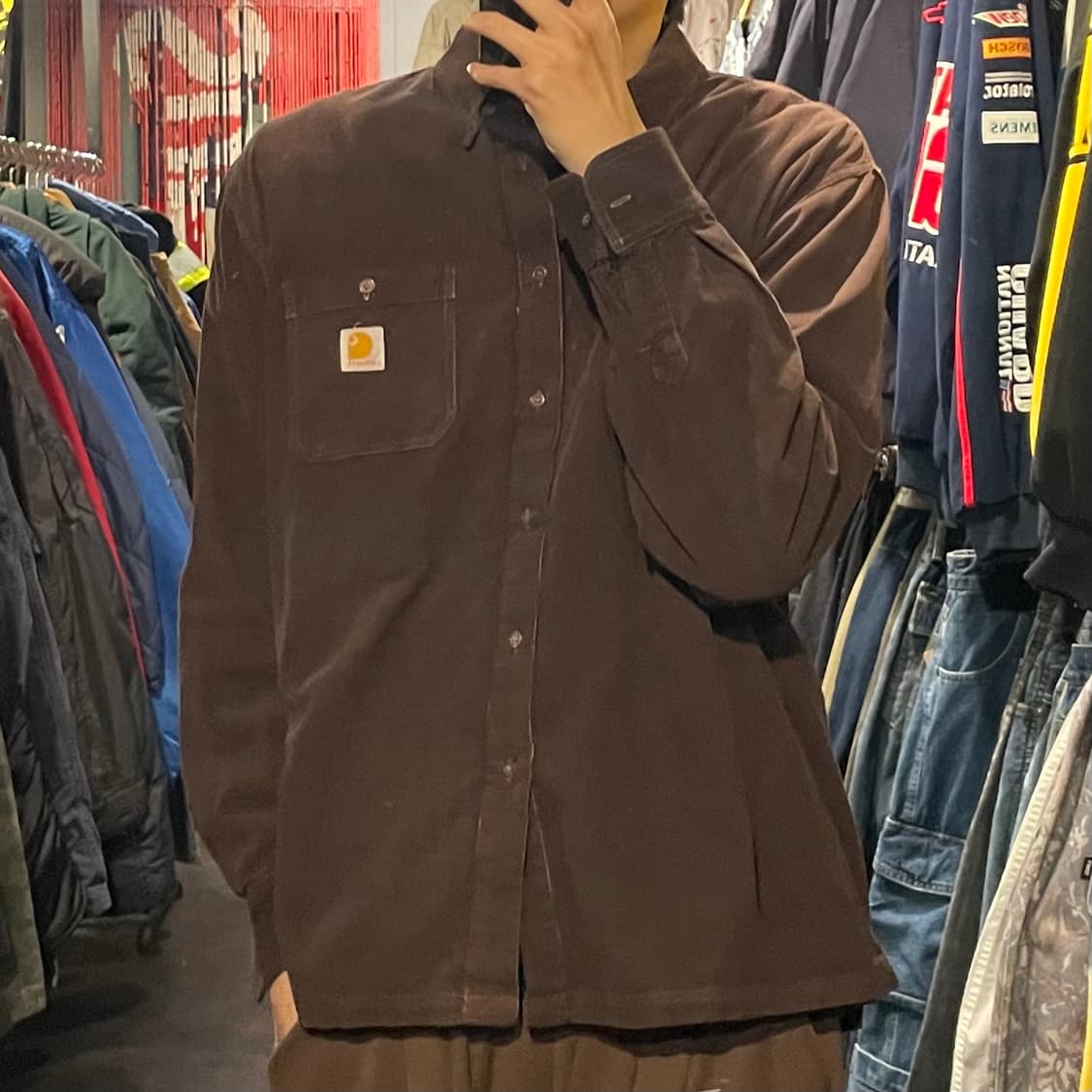 [IM] carhartt 칼하트 딥 버건디 코듀로이 셔츠 상품이미지5